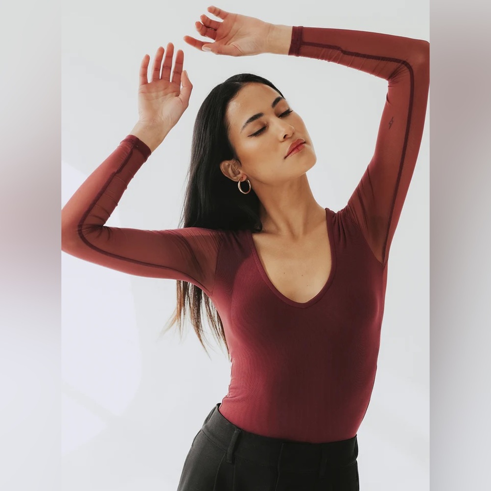 Klassy Network Braless Mesh Long Sleeve Bodysuit LIKE NEW